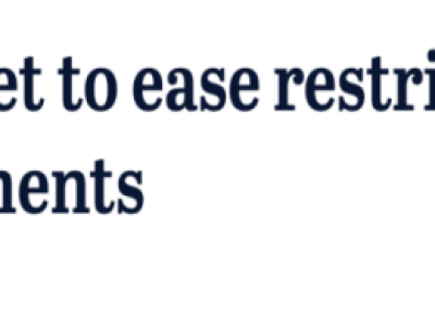 新州将于5月1日起“解封”!并允许2名成人上门进行探访!