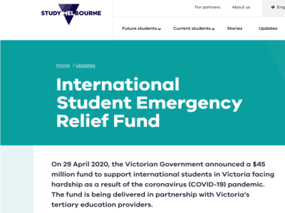 利好消息来了!维州和堪培拉宣布发放补贴给留学生!