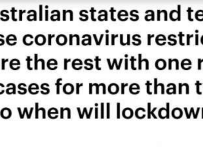 澳洲或将考虑率先解禁包括北领地在内的3个州!