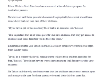 注意了!维州扩大检测范围!澳洲父母可享受免费托儿服务!