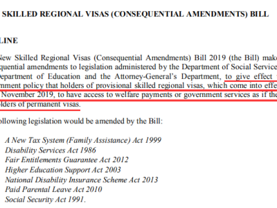 利好消息!MIA来信通知:491/494新签证持有人或将享有PR同等福利!